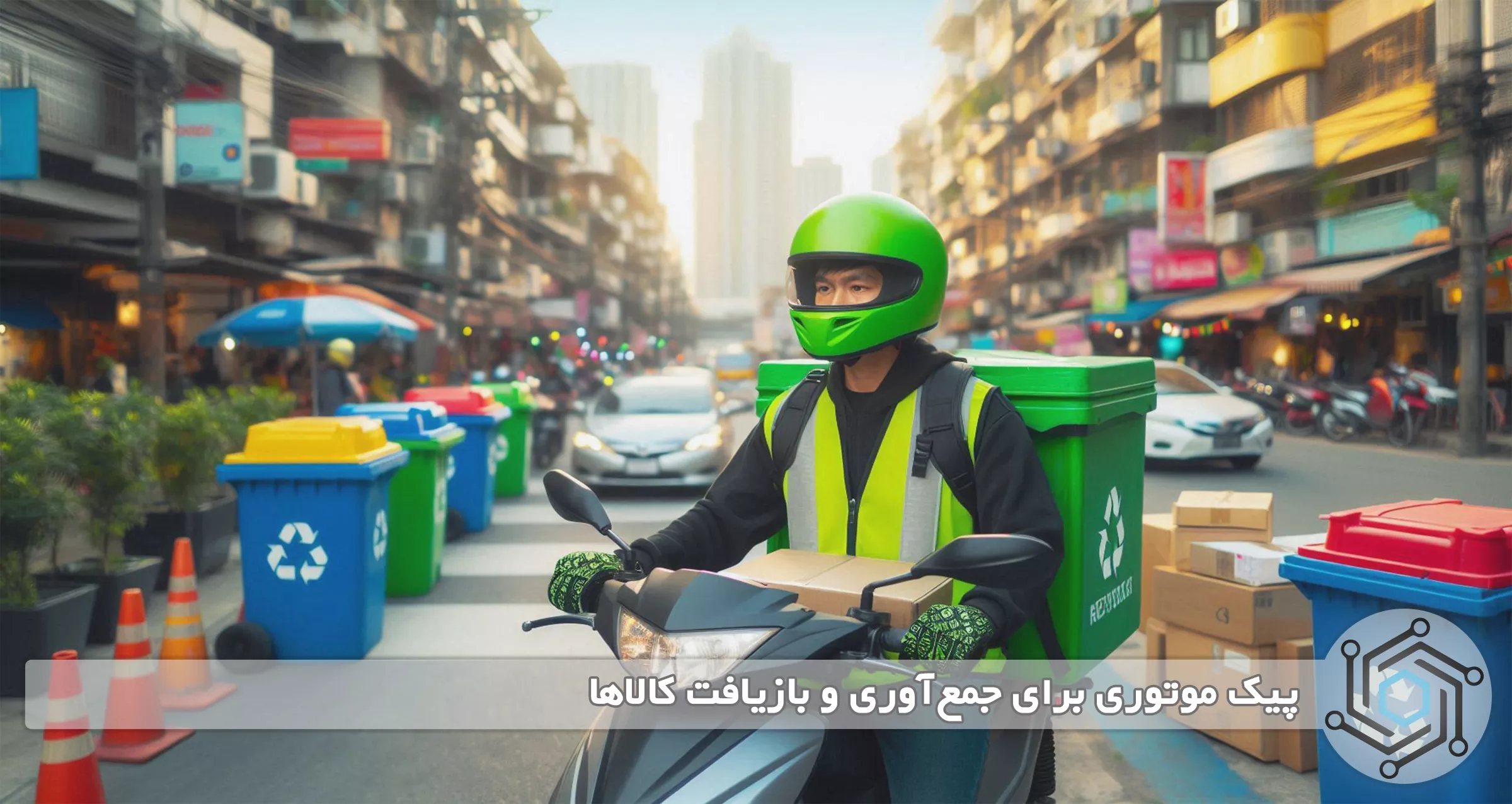 پیک موتوری برای جمع‌آوری و بازیافت کالاها